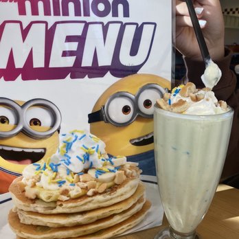 IHOP milkshakes with toppings including whipped cream and sprinkles
